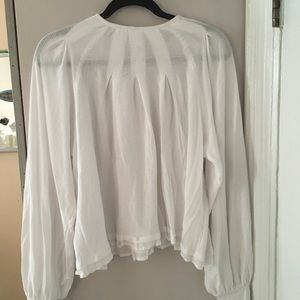 Free People white long sleeve shirt